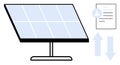 Solar Panel and Data Exchange Concept Representing Renewable Energy and Information Flow Royalty Free Stock Photo