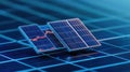 Solar Panel Display with Live Data Tracking and Performance Output Visualization