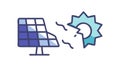 Solar Panel Energy Link, Green Technology Connection, vector design Generative AI Royalty Free Stock Photo
