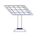 Solar panel energy renewable ecology isolated icon design line style
