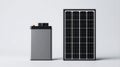solar panel and energy storage battery Royalty Free Stock Photo