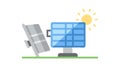 Solar Panel Energy Sun Power Icon, vector design Generative AI Royalty Free Stock Photo