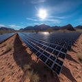 Solar Panel Farm in Desert