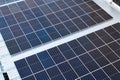 Solar panel on garage roof, Photovoltaic solar cell eco technology, alternative renewable energy for the future Royalty Free Stock Photo