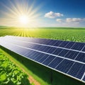 solar panel with green agriculture and energy technology