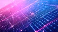 Solar panel grid distributing network data and energy Royalty Free Stock Photo