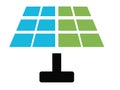 solar panel icon,solar pannel glyph flat vector icon Royalty Free Stock Photo