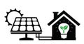 Solar panel icon Royalty Free Stock Photo