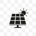 Solar panel icon. Vector illustration, flat design Royalty Free Stock Photo