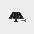 Solar panel icon. Vector illustration, flat design Royalty Free Stock Photo