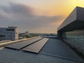 Solar panel install on the roof of the Royalty Free Stock Photo