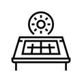 solar panel installation line icon vector illustration Royalty Free Stock Photo