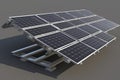 Solar Panel Isolated. 3D rendering Royalty Free Stock Photo