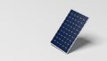 Solar panel isolated on light gray background. Copy space. Royalty Free Stock Photo