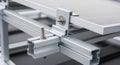 Close Up Solar Panel Mounting System Connection Point for Renewable Energy Grid Royalty Free Stock Photo