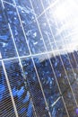 Solar panel, original sun flare Royalty Free Stock Photo