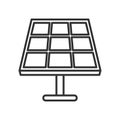 Solar Panel Outline Flat Icon on White Royalty Free Stock Photo