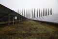 Solar panel. Solar panels installed in a rural area. Solar power plant in a field. Solar panel produces green, environmentally Royalty Free Stock Photo