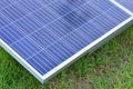 Solar panel, photovoltaic, alternative electricity source - concept of sustainable resources in Singapore. Royalty Free Stock Photo