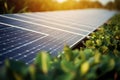 Solar panel, photovoltaic, alternative electricity source selective focus point, Solar power plant panel close-up view background