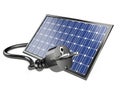 Solar panel with plug