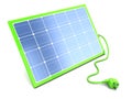 Solar panel with power cable Royalty Free Stock Photo