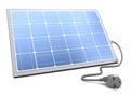 Solar panel with power cable Royalty Free Stock Photo