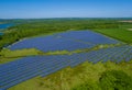 Solar Panel Power Plant Aerial Royalty Free Stock Photo