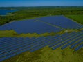 Solar Panel Power Plant Aerial Royalty Free Stock Photo