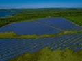 Solar Panel Power Plant Aerial Royalty Free Stock Photo