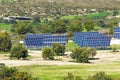 Solar panel produces green, environmentally friendly energy from the sun.