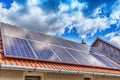 Solar panel on a red roof Royalty Free Stock Photo