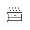 Solar panel scheme line outline icon