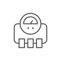 Solar panel scheme line outline icon