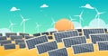 Solar panel set Royalty Free Stock Photo