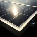 Solar panel showing dark blue silicon cells arranged in a grid Royalty Free Stock Photo