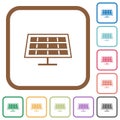 Solar panel simple icons Royalty Free Stock Photo