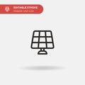 Solar Panel Simple vector icon. Illustration symbol design template for web mobile UI element. Perfect color modern pictogram on Royalty Free Stock Photo