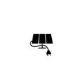 Solar panel station icon isolated on white background Royalty Free Stock Photo