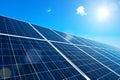 Solar Panel with Sun Royalty Free Stock Photo