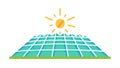 Solar Panel Sun Energy Grid, vector design Generative AI Royalty Free Stock Photo