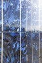 Solar panel, sun flare Royalty Free Stock Photo