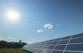 Solar panel and sun Royalty Free Stock Photo