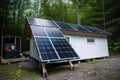 solar panel system with battery backup, providing energy during power outages