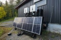 solar panel system with battery backup, providing energy during power outages