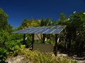 Solar panel on a tropical island