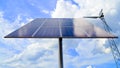 Solar panel and wind turbine Royalty Free Stock Photo