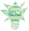 Solar panel word cloud concept Royalty Free Stock Photo