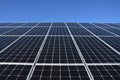 Solar panels against blue sky background.Against The Deep Blue Sky in suny weather Royalty Free Stock Photo