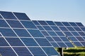 Solar panels against blue sky background Royalty Free Stock Photo